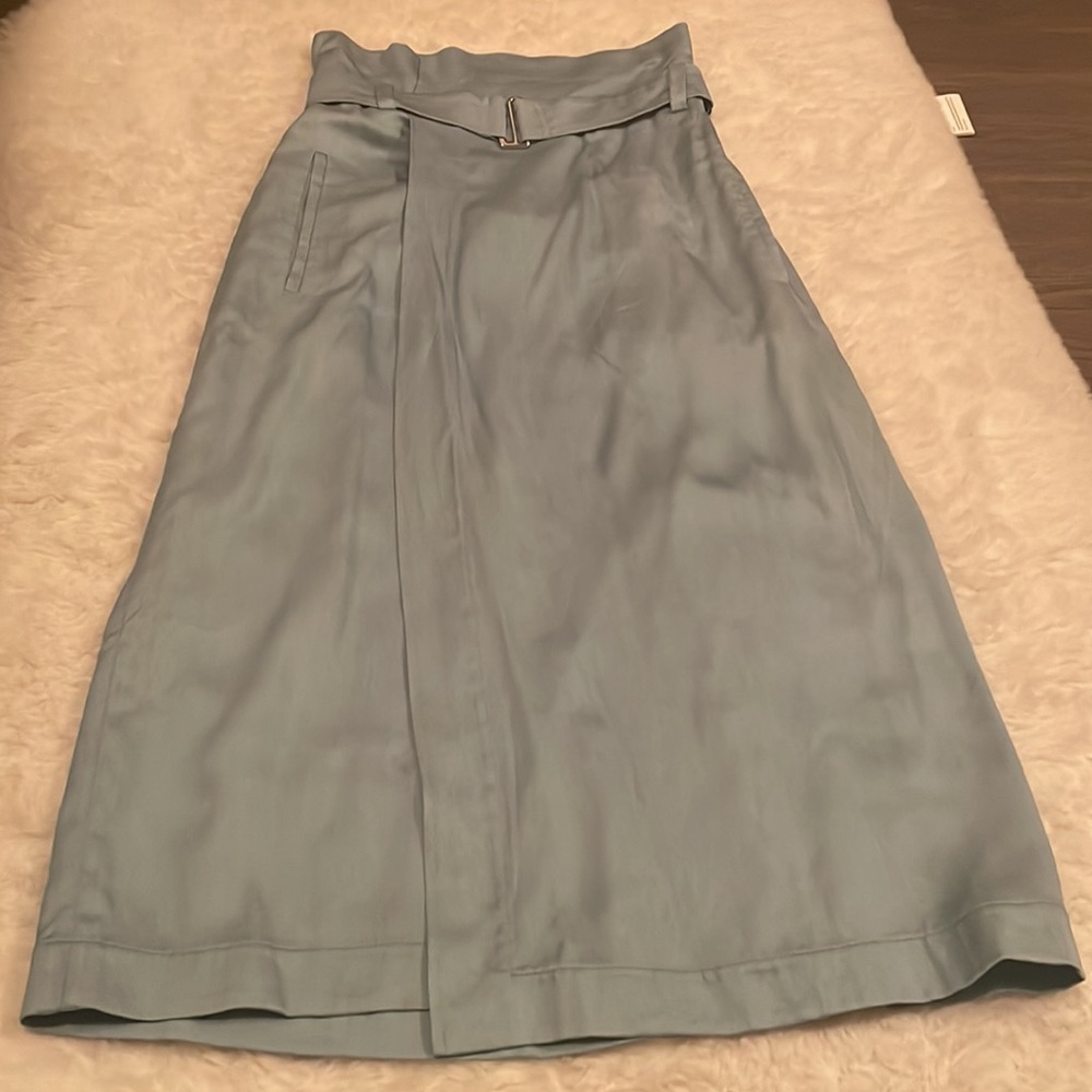 Tibi Chambray Faux Wrap Skirt - Picture 7 of 7